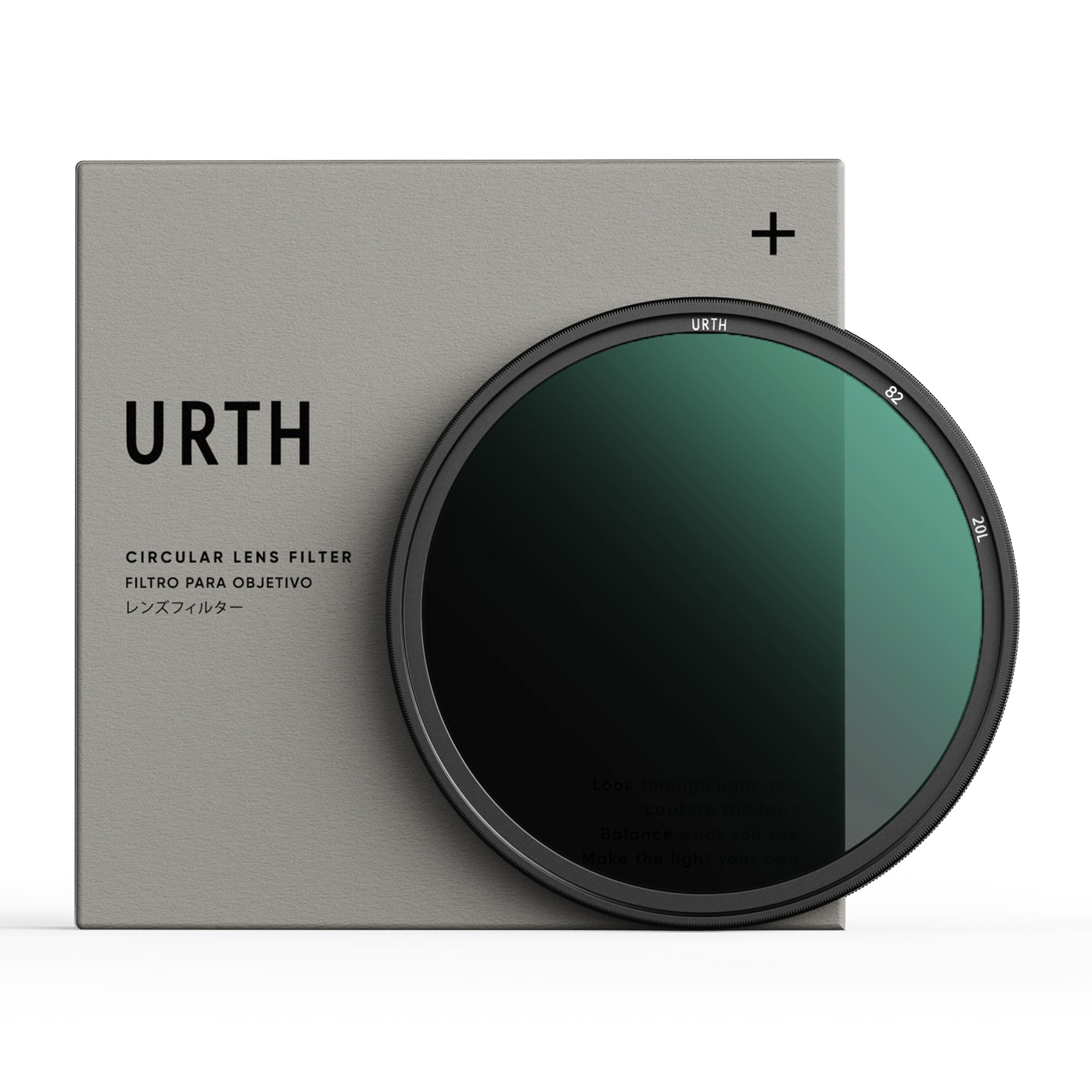 Urth 82mm ND8 (3 Stop) Lens Filter (Plus+) — 20-Layer Nano-Coated, Ultra-Slim Neutral Density Camera Lens Exposure Filter