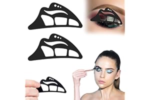 NFAMRZCAR 2PC Eyeshadow Stencil 2025 New 5 in 1 Silicone Eyeshadow Tool,Reusable Eye Makeup Aid Stencils,Eye Makeup Aid, for Make Up Beginners&Women (Black)
