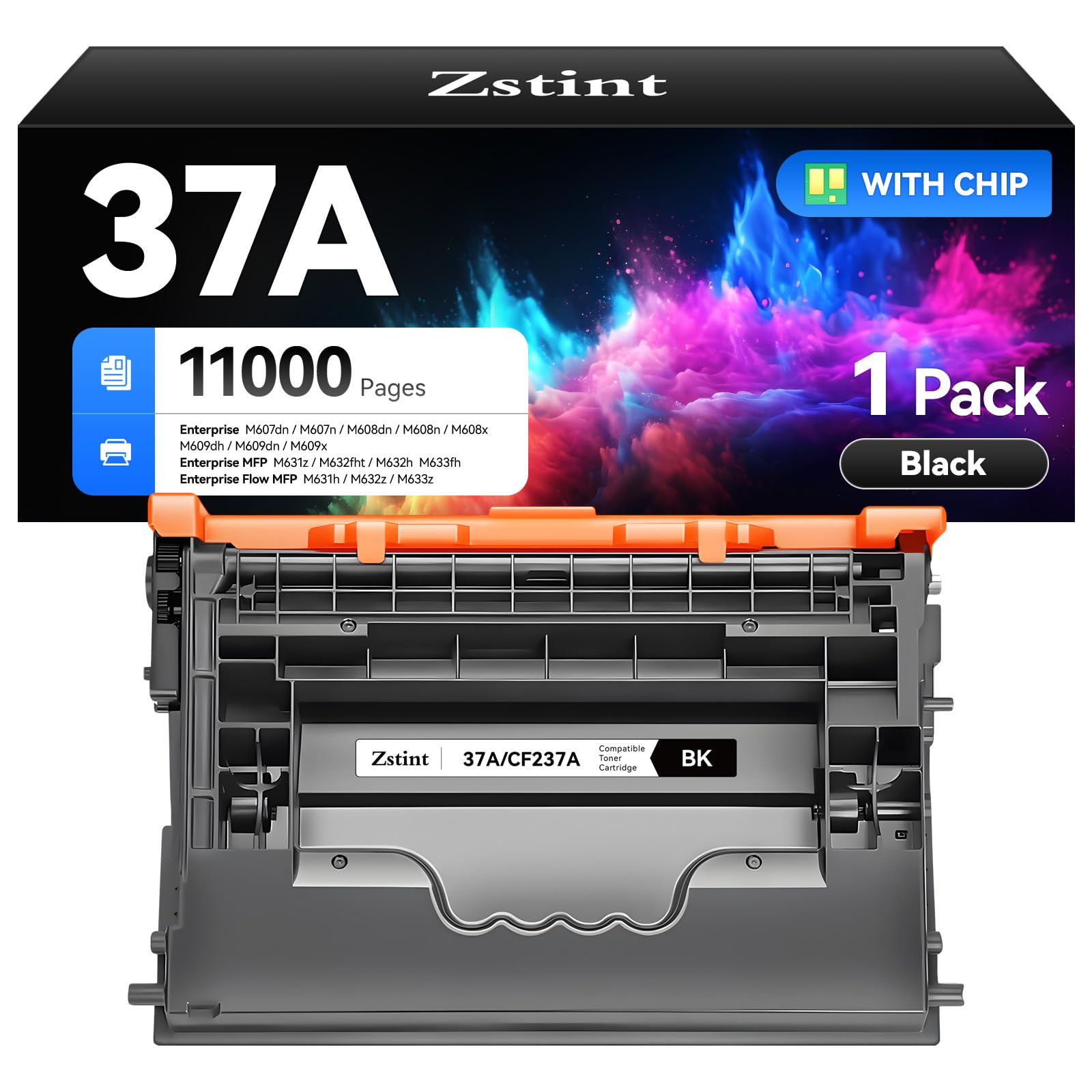 37A Black Toner Cartridge 1-Pack High Yield with