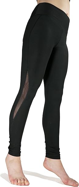 dimok Women Yoga Pants Workout Leggings Girls High Waist Tummy Control - Black Athletic Gym Tights