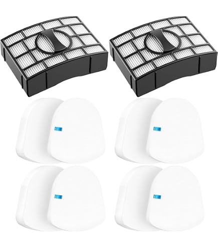 Filtres Mousse Et Feutre Pour Aspirateur Shark Lift-Away ZD550 - 2 Kits Lavables, Haute Densité 60 PPI, Compatible PowerFins & HairPro - 14