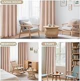 Joydeco Dusty Pink Boho Curtains 96 Inches Long 2 Panels Rod Pocket view 5