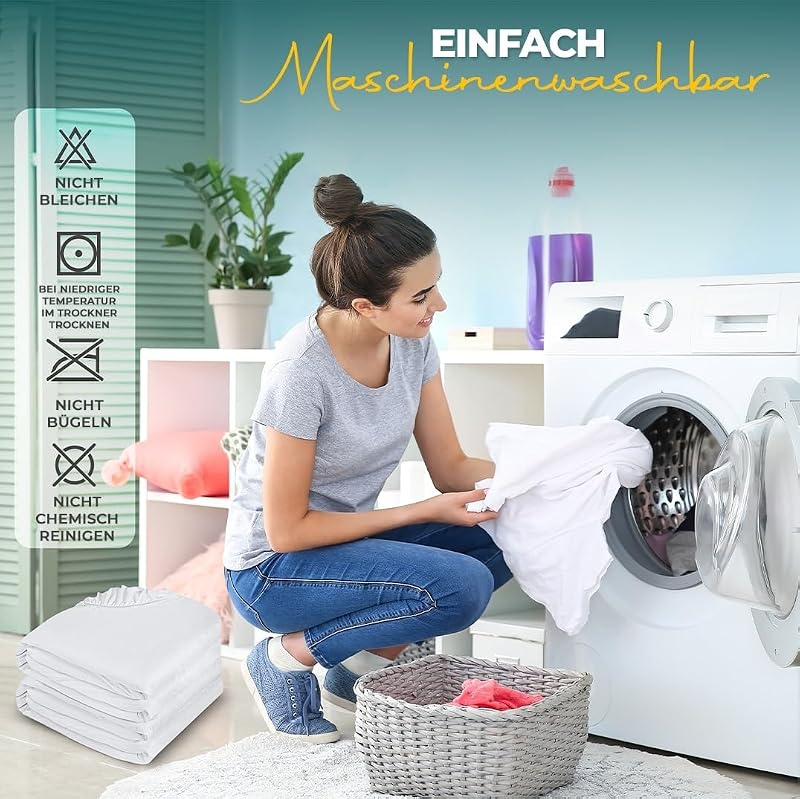 Wasserdichter Matratzenschoner, 135x190 cm Matratzenbezug Rundum elastisch