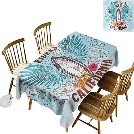 Amazon Co Jp Gloria Johnson サーフ 漏れ防止 ポリエステル ロング テーブルクロス アメリカンボードライダー シンボル ロング ビーチ 太陽 オーシャンウェーブ イラスト アウトドア 屋内使用 ネイビーブルー オレンジ W54 X L108 Inch ホーム キッチン