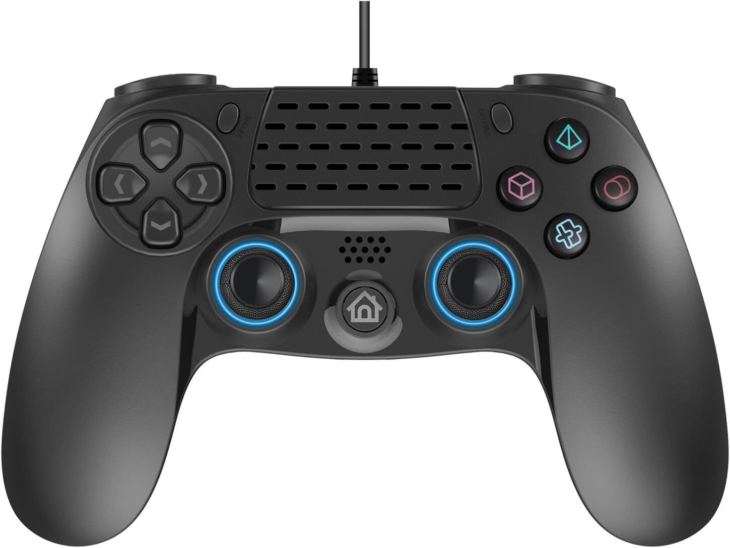 Wired PS4 Controller, Conbeer Dual Vibration USB Wired PS4 Remote Control Gamepad Joystick with 8 Feets Cable for Sony PS4/PS3/PC