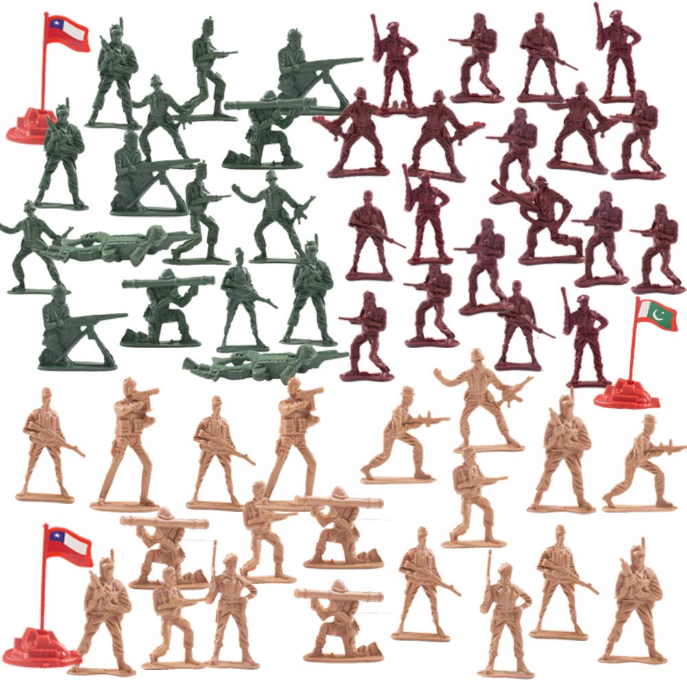 Military Base Set, 307PCS Army Toys World War II Soldiers Plastic Army Men Combat Special Forces with Hand Bag Birthday for Party Favor