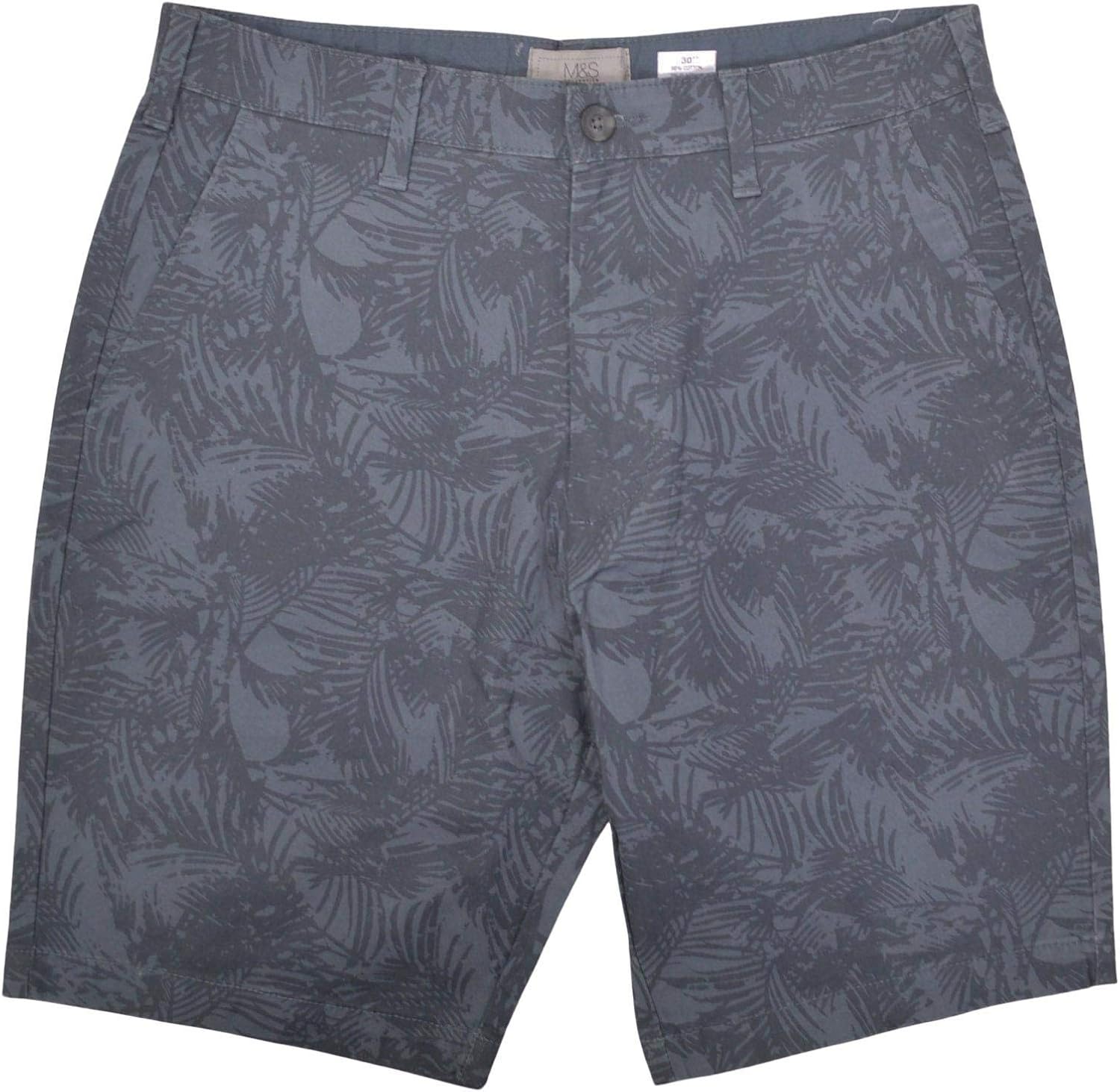 White Label ex Marks & Spencer Mens Smart Long Chino Shorts Flat Front 8 Cols Size 3244 Amazon