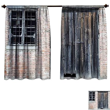 Amazon Com Window Curtain Drape Street Red Brick Classic