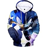 Sonic-Hedgehog Unisex Hoodie 3D Printed Hooded Pullover Sweatshirt for Men Women Boys Girls