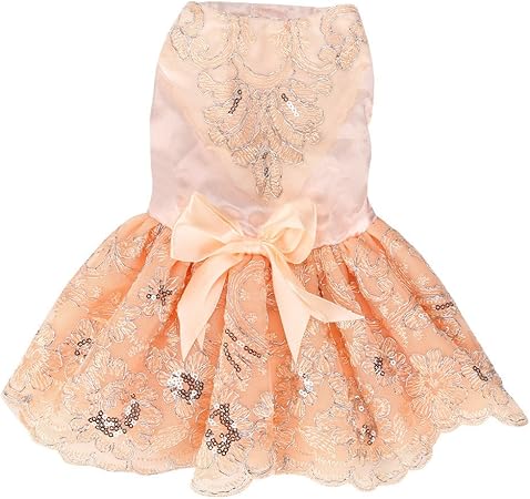 Linsinch Chaton Chiot Vetements Dhiver Manteau Paillettes Dentelle Brodee Robe De Chien Princesse Robes De Mariee Pour Chien Veste Chat Pull De Noel Se Deguiser Dv Videk Hr