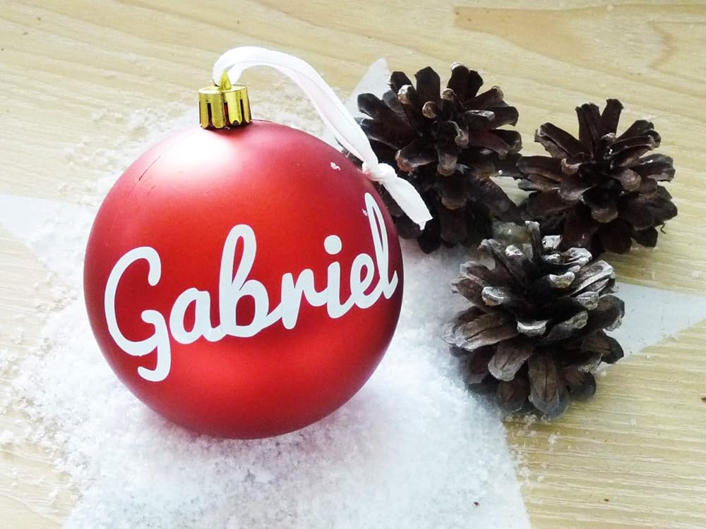 Boule de Noel Lot de 2 avec prénom personnalisé décoration sapin couleur au choix Amazon.fr Boule de Noel Lot de 2 avec prénom personnalisé décoration sapin couleur au choix Amazon.fr