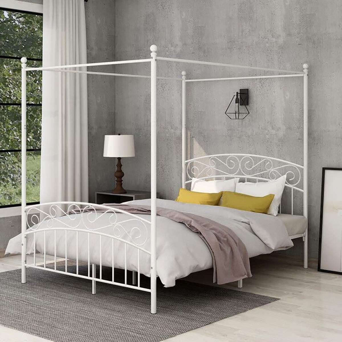 Best white bed frame with mattress