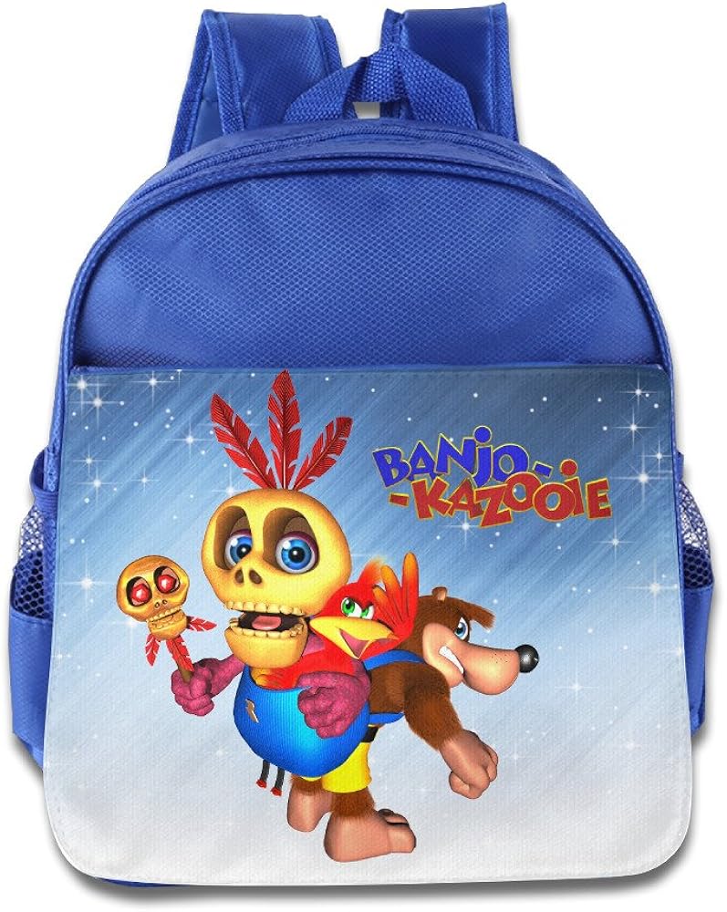 Banjo Kazooie Mumbo Logo Kids School RoyalBlue Backpack Bag Amazon.ca