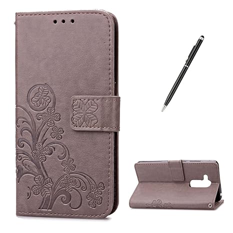Feeltech for Huawei Honor 5C PU Leder Hülle- Klee-Kaffee Farbe