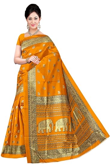 Winza Designer Womens Art Silk Saree With Blouse (ART-02)