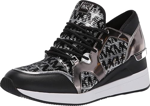 michael kors black and silver sneakers