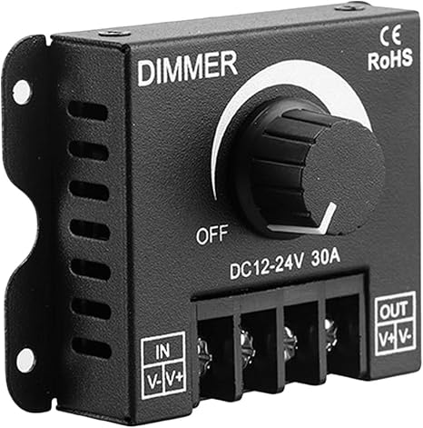 gosear pwm dimmer 12v 24v 30a controlador de regulador de un solo color led para lampara cinta de luz tira de led control de iluminacion brillo negro