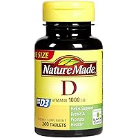 Nature Made Vitamin D-3 1000IU, 200 Tablets