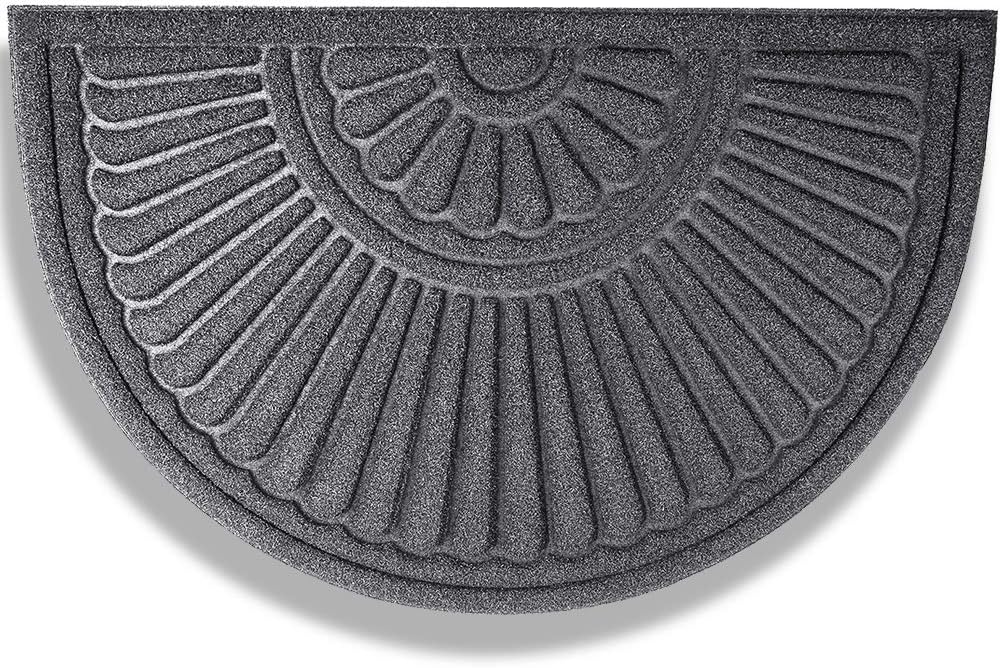 Mibao Half Round Door Mat, NonSlip Entrance Way