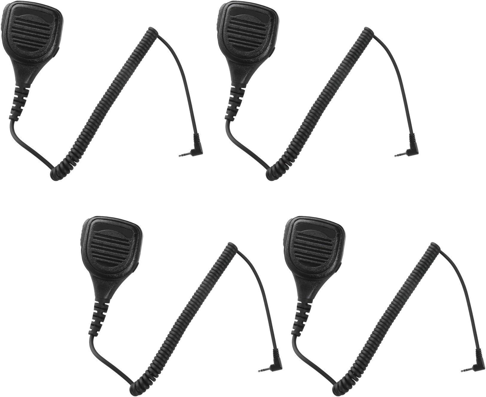 Arrowmax 4 Pack APM250-M2 IP56 Waterproof Shoulder Speaker Microphone for Motorola Talkabout T200 T400 T465