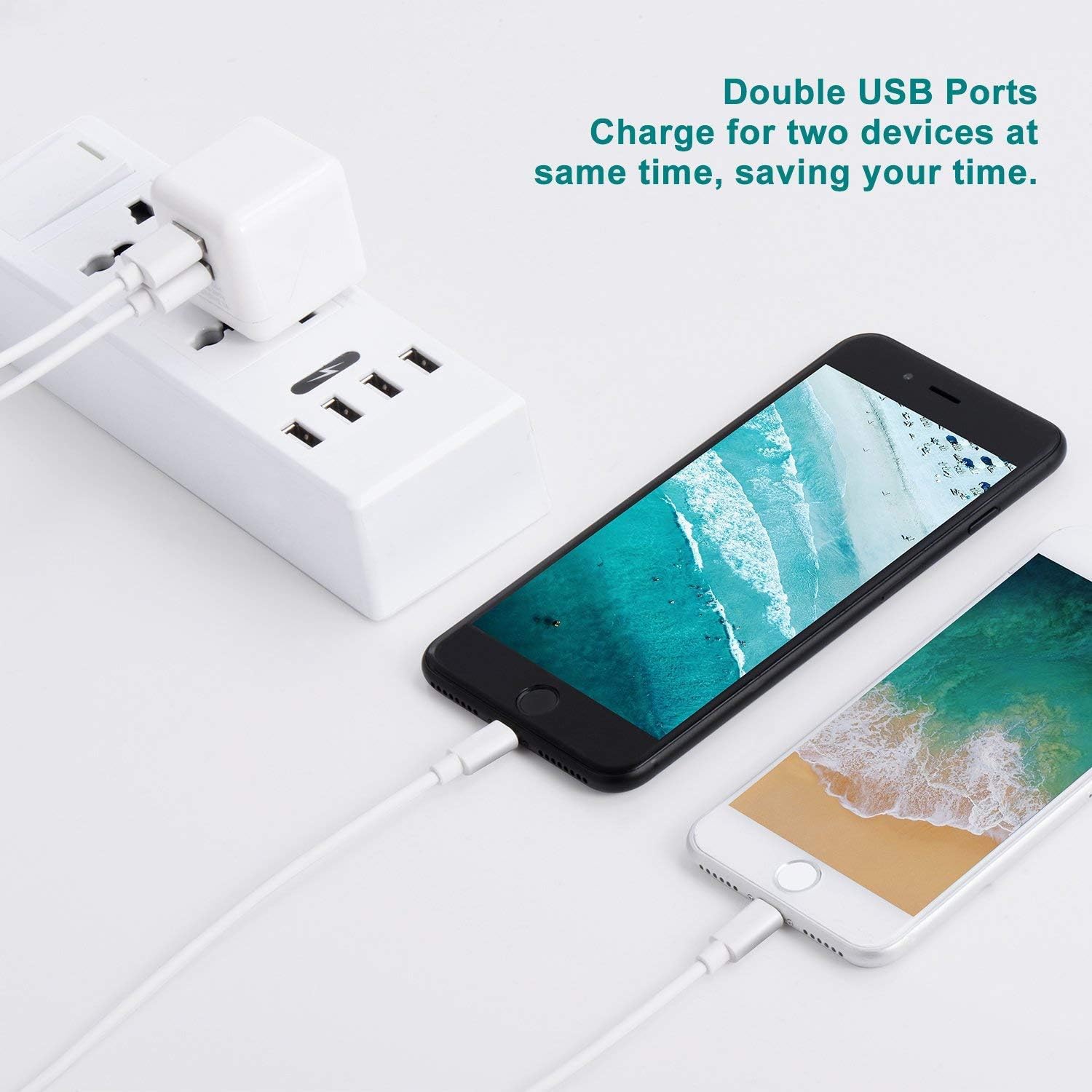 iPhone Wall Charger, Sundix Dual Port Wall Charger Power Adapter with 2 Pack 3FT iPhone Charger Charging Cord Compatible with iPhone X 8 8Plus 7 7Plus SE 6sPlus 6s 6 5s, iPad and More (white): Home Audio & Theater