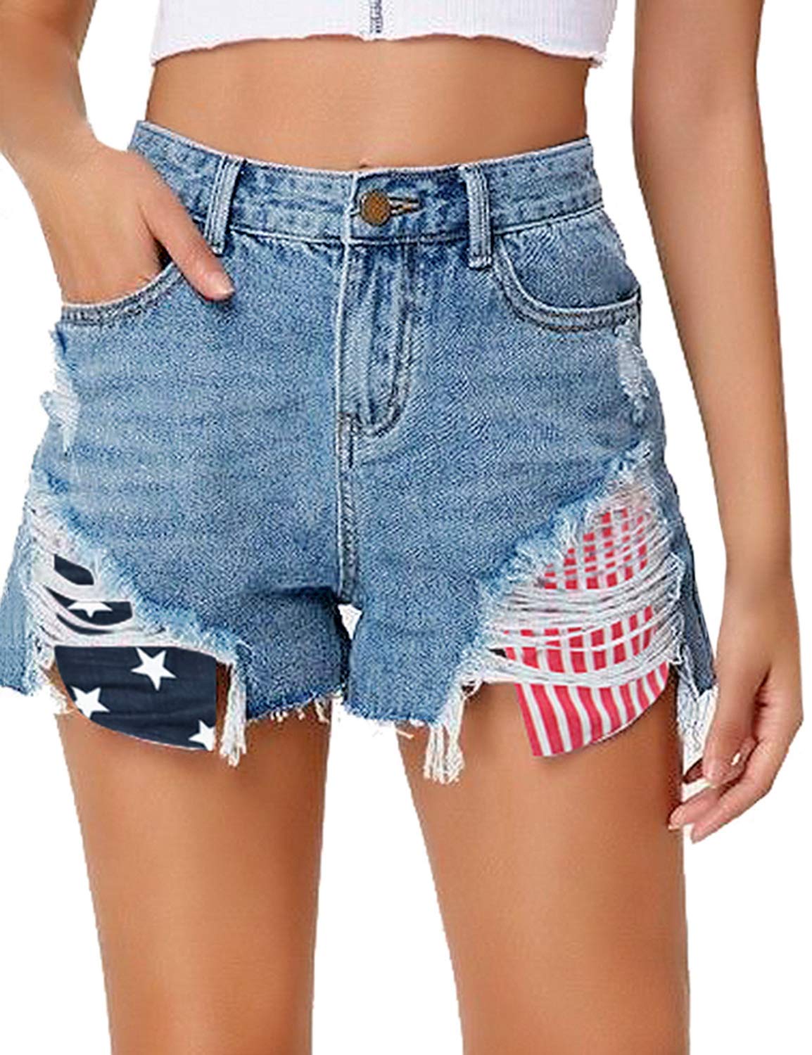 jean shorts with stars