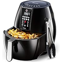 Sboly 8 Mode Air Fryer with LCD Digital Touch Screen, 6.3Qt Airfryer Includes One set of Cooking Tongs and Recipe Book…