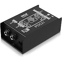 Premium Direct Injection Audio Box - Passive DI Unit Hum Eliminator w/ Input Attenuator to Connect Guitar & Bass, 1/4'' Imped