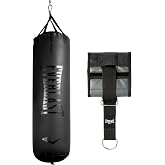 Everlast Elite Punching Bag | Durable Boxing MMA, Adults | Muay Thai | Hanging Heavy, Home Gym Training, Dual Strap System