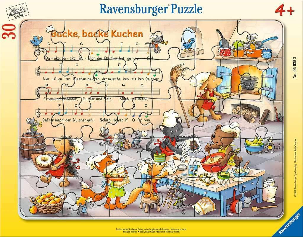 Ravensburger Children's Puzzle 05025 Jigsaw Baking Cake Frame Puzzle
