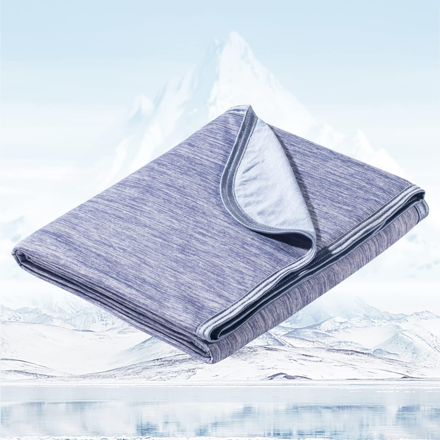 Avoalre Cooling Blanket for Night Sweats Q-Max>0.5 Summer Blanket Throw Arc-Chill3.0 Fiber Keep Cool Lightweight Thin Blanket Breathable Double-sided for Bed Adult Kids(Gray, 130x170cm)