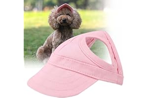 Pet Baseball, Dog Cat Outdoor Sunbonnet with Ear H Ble Sun Cap Adjustable Travel Hat with Ear Holes Sun Baseball Hat (L)