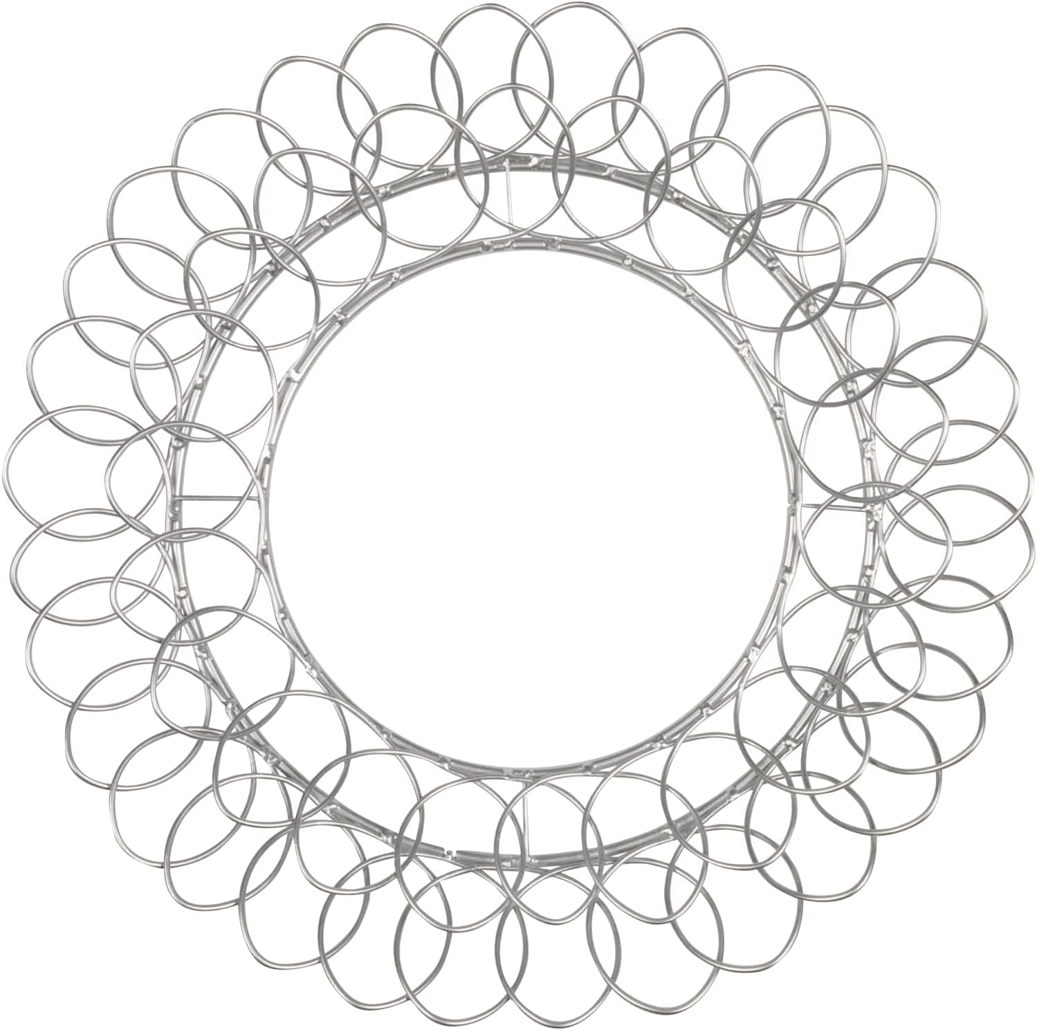 Wreath Hangers - One Holiday Way 18-Inch Large Rustic Silver Metal Wire Wreath Christmas Card Holder - Elegant Hanging Wall Mount Xmas Photo Display Decorative Birthday Greeting Card Hanger Door Decoration Home Decor