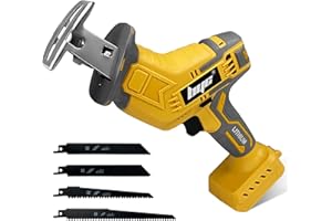 RAYLEEY Cordless Reciprocating Saw Compatible with Dewalt 20V MAX Battery, Mini Recipro Saw Cordless with 4 Blades, 3500 SPM Variable Speed, One-Handed Operation, Tool-free Blade Change, No Battery Included