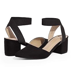 DREAM PAIRS Womens Low Block Chunky Heel Ankle