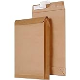 Tanshuqin 9.4" x 13.2" Expandable Envelopes Large Kraft Envelopes Anti Tear Catalog Envelopes Peel and Seal for Home Office Business Storage and Organizing, Photos, Documents (25 PCS)