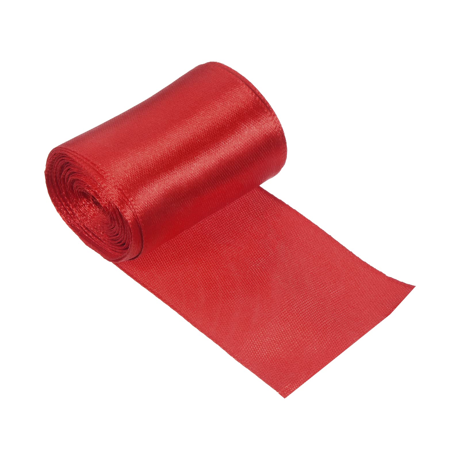 PATIKIL Finish Line Satin Ribbon 5cm 5m/16.4ft, Polyester Fabric Tape for Outdoor Athletics Sprint Running Race Sport, Red