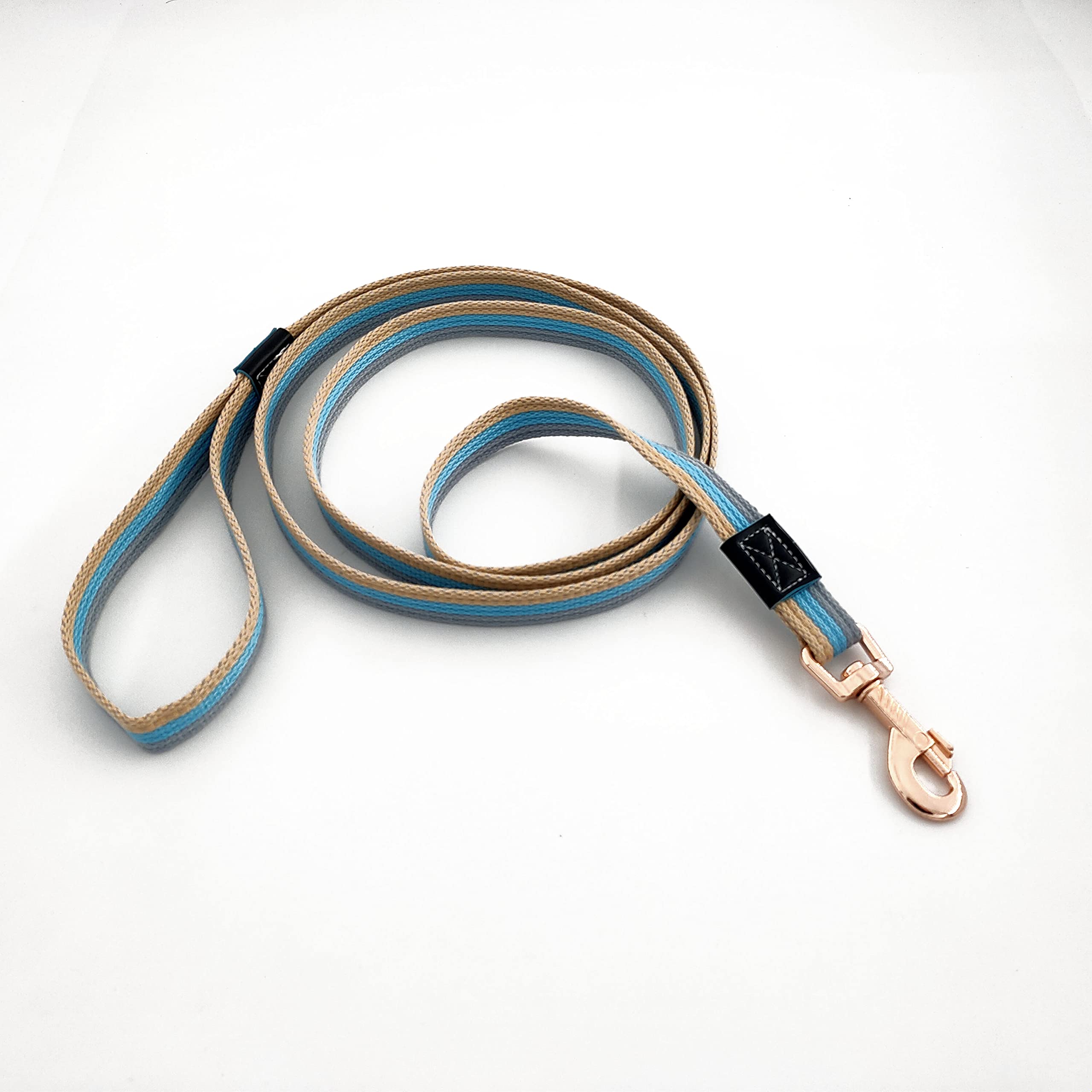 MCKhome Strong Pet 2M Lead Training Lead for Dogs 360° Rotating Buckle Soft Canvas Pet Leash for Large, Medium and Small Pet Dog Padded Comfort Handle-2M x 2CM (Blue)