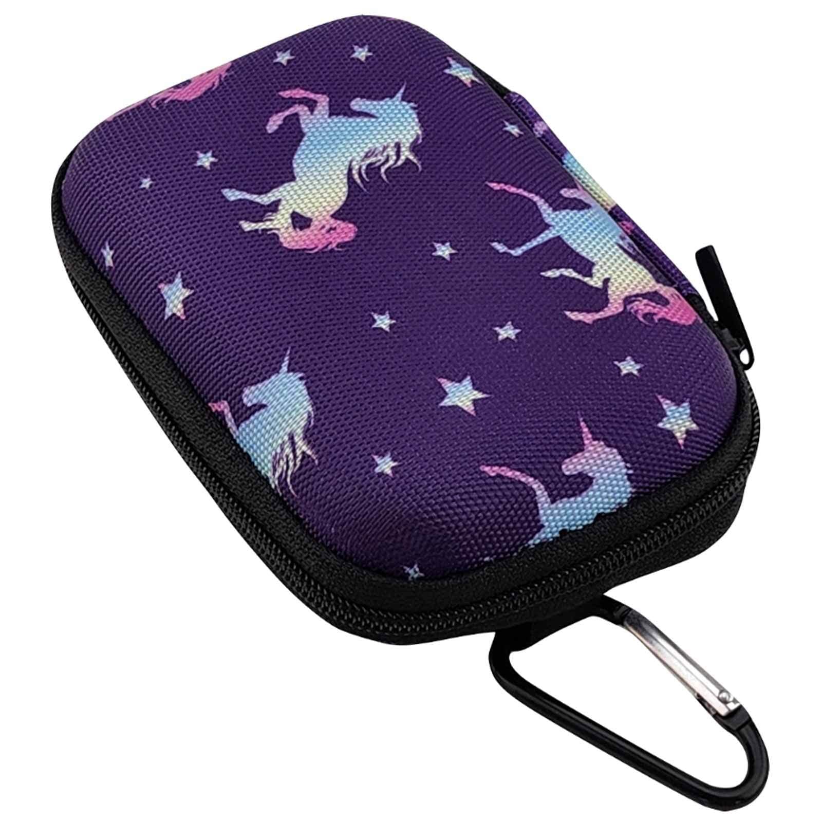 caseroxx Blood Glucose Meter Hard Case Suitable for Dexcom G7 / ONE+ in Unicorn Design - Purple, Diabetic Storage case