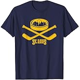 Vintage St. Louis Missouri Skyline Style Hockey Retro T-Shirt