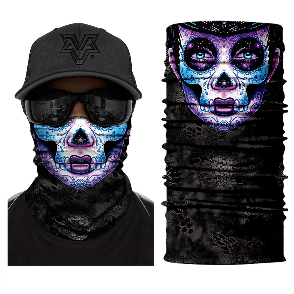 Tube Scarf - 3D Face Bandana Mask Unisex Seamless Tube Headbands Headwrap, UV Resistance Outdoors Mutifunctional Headwear Balaclava