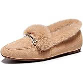 VenusCelia Women's Cozy Furry Flat Shoe