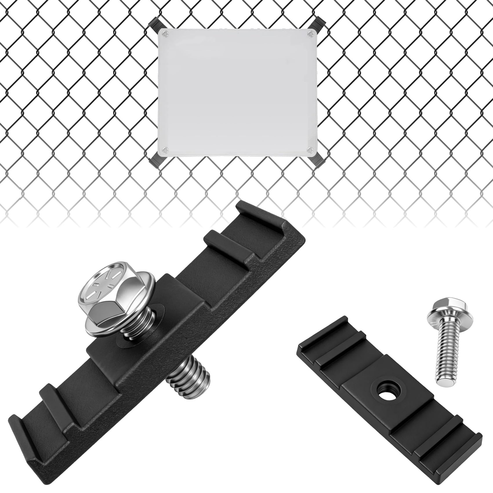 Photo 1 of (36-Pack) Chain Link Fence Sign Bracket/Chain Link Fence Sign Mounting Brackets/Chain Link Fence Clips/Weather-Resistant Fence Sign Mounts for Outdoor Yard & Business Display