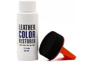 Leather Hero Leather Color Restorer & Applicator- Refinish, Repair, & Renew Leather & Vinyl Sofa, Purse, Shoes, Auto Car Seats, Couch 2oz (Black)