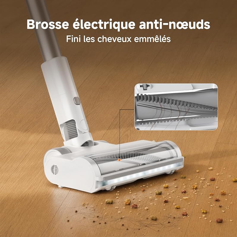 G20 Aspirateur Balai Sans Fil, 25000 Pa/150 AW, Jusqu’à 60 Min, LED