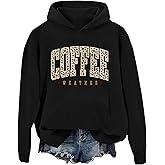 NACJOM Coffee Weather Sweatshirt Women, Retro Coffee Weather Hoodie, Graphic Sweatshirts For Women Long Sleeve Tops