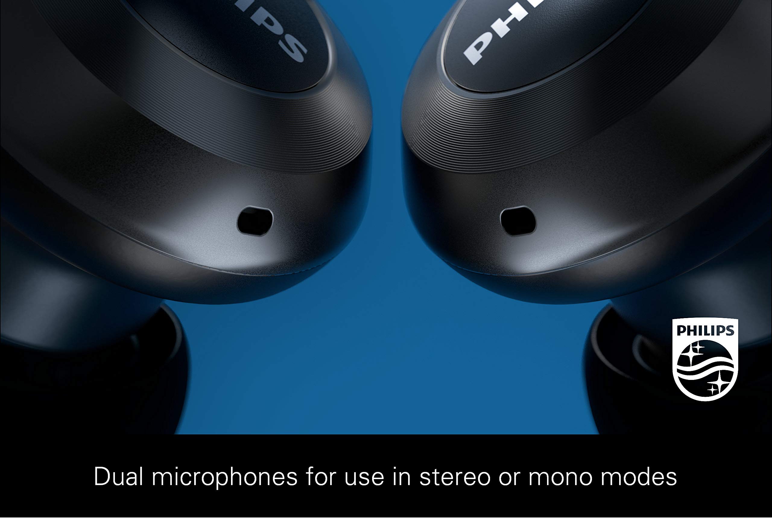Philips T8505 True Wireless Earbuds, Hybrid Active Noise Canceling (ANC), Bluetooth 5.0 Voice Assistant, IPX4 Splash Resistant, App Control, USB-Charging, Wireless Charging case Included (TAT8505BK)