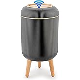 Pukomc Smart Sensor Wastebasket, Convenient and Hygienic Easy to Use, Technology Sensor Waterproof Wastebasket Plastic Trash can for Kitchen, Bathroom, Bedroom, Living Room, Office and Outdoor Black