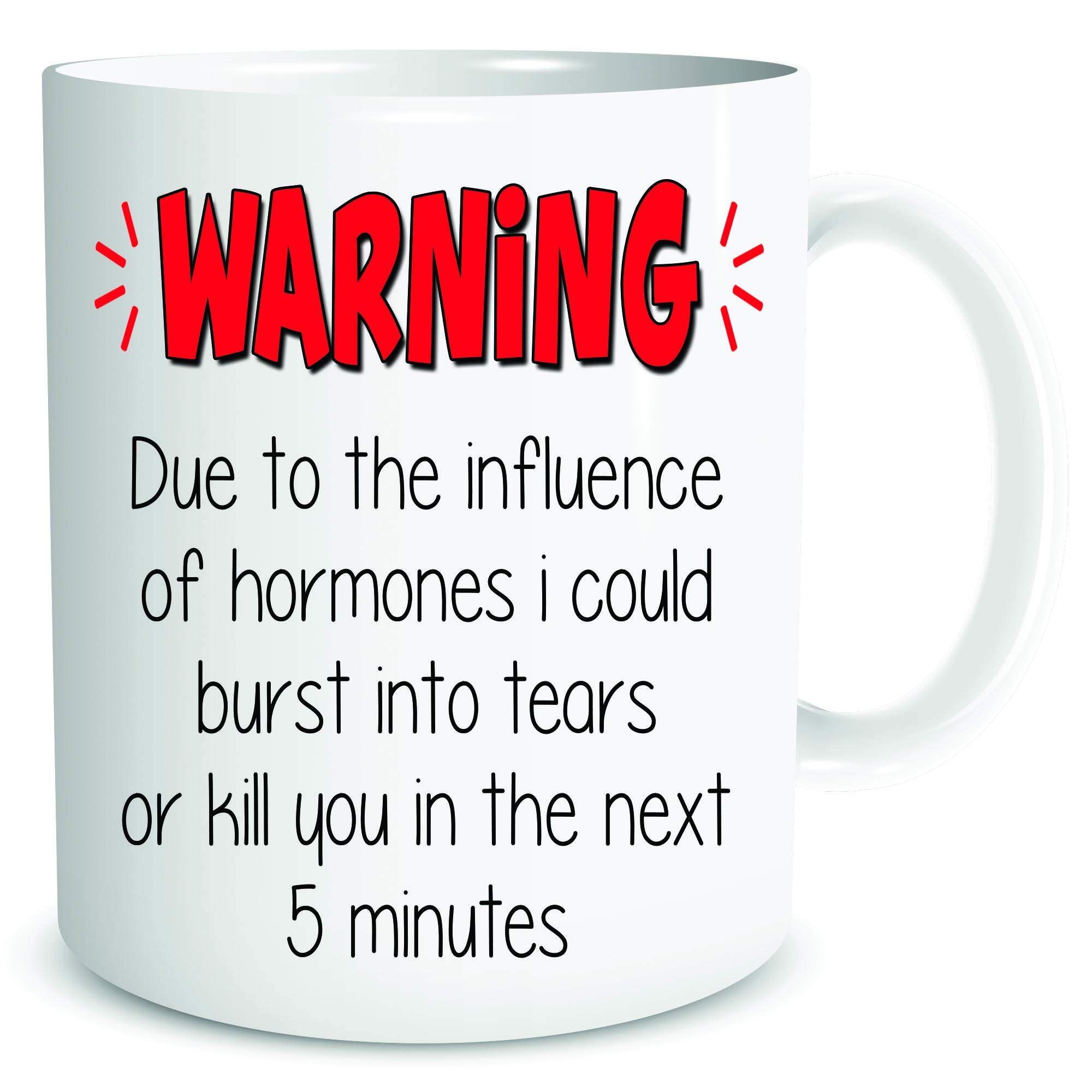 Funny Coffee Mugs Influence of Hormones Wife Girlfriend Birthday Gift Mug Tea Cup Friend Bestie Colleague Secret Santa Present WSDMUG1968