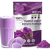 16 Oz Purple Sweet Potato Powder Dried Ube Powder for Baking & Smoothies | Purple Sweet Potato Powder for Baking, Smoothies,
